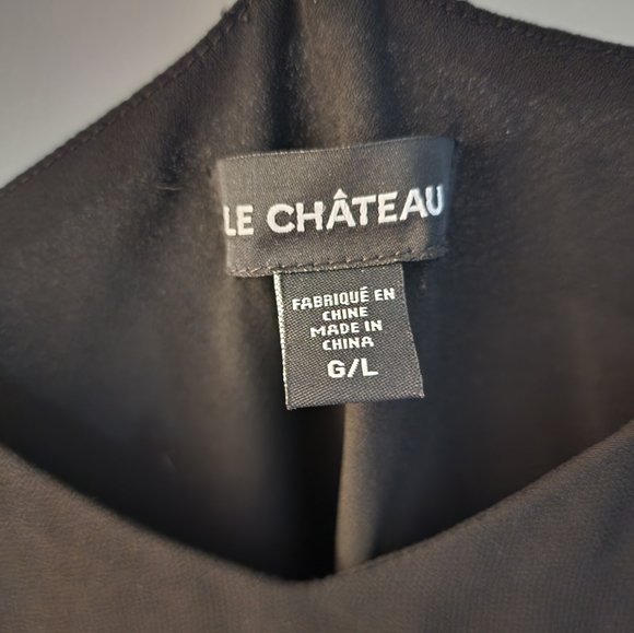 Black Le Chateau Tank Top Size L - Picture 2 of 3